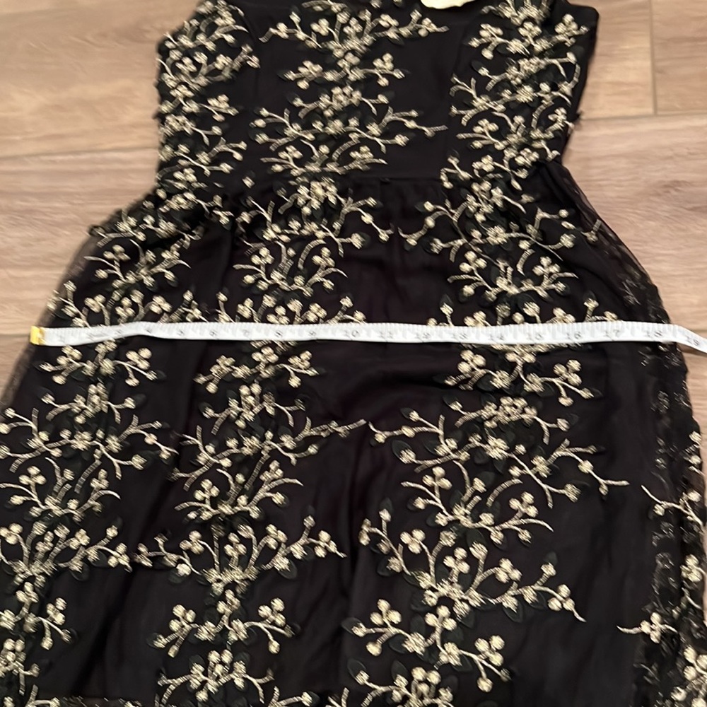 NWT Altar’d State Lacey Dress Size Small Black Embroidered Floral Mini - Picture 12 of 16